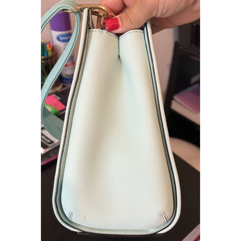 Kate Spade New Newbury Lane Leather Crossbody Purse Robin Egg Blue - Picture 6 of 16